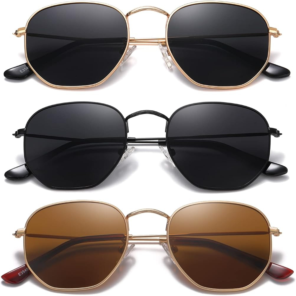 MEETSUN Polarized Hexagon Sunglasses for Women Men Polygon Square Sun Glasses UV400 Protection Me... | Amazon (US)