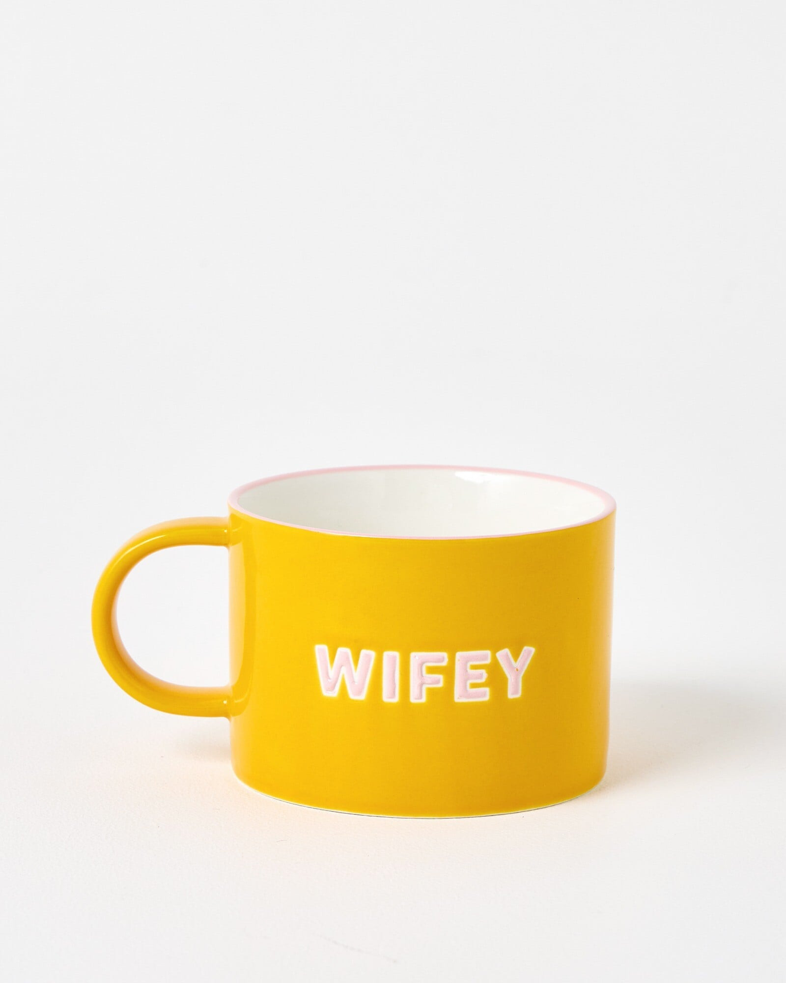 Wifey Ceramic Yellow Mug | Oliver Bonas | Oliver Bonas (Global)