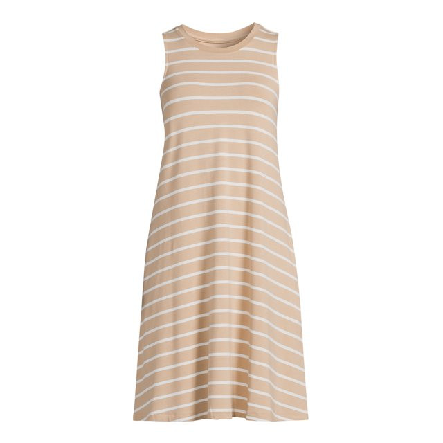 Time and Tru Women's Sleeveless Knit Swing Dress, Sizes XS-XXXL - Walmart.com | Walmart (US)