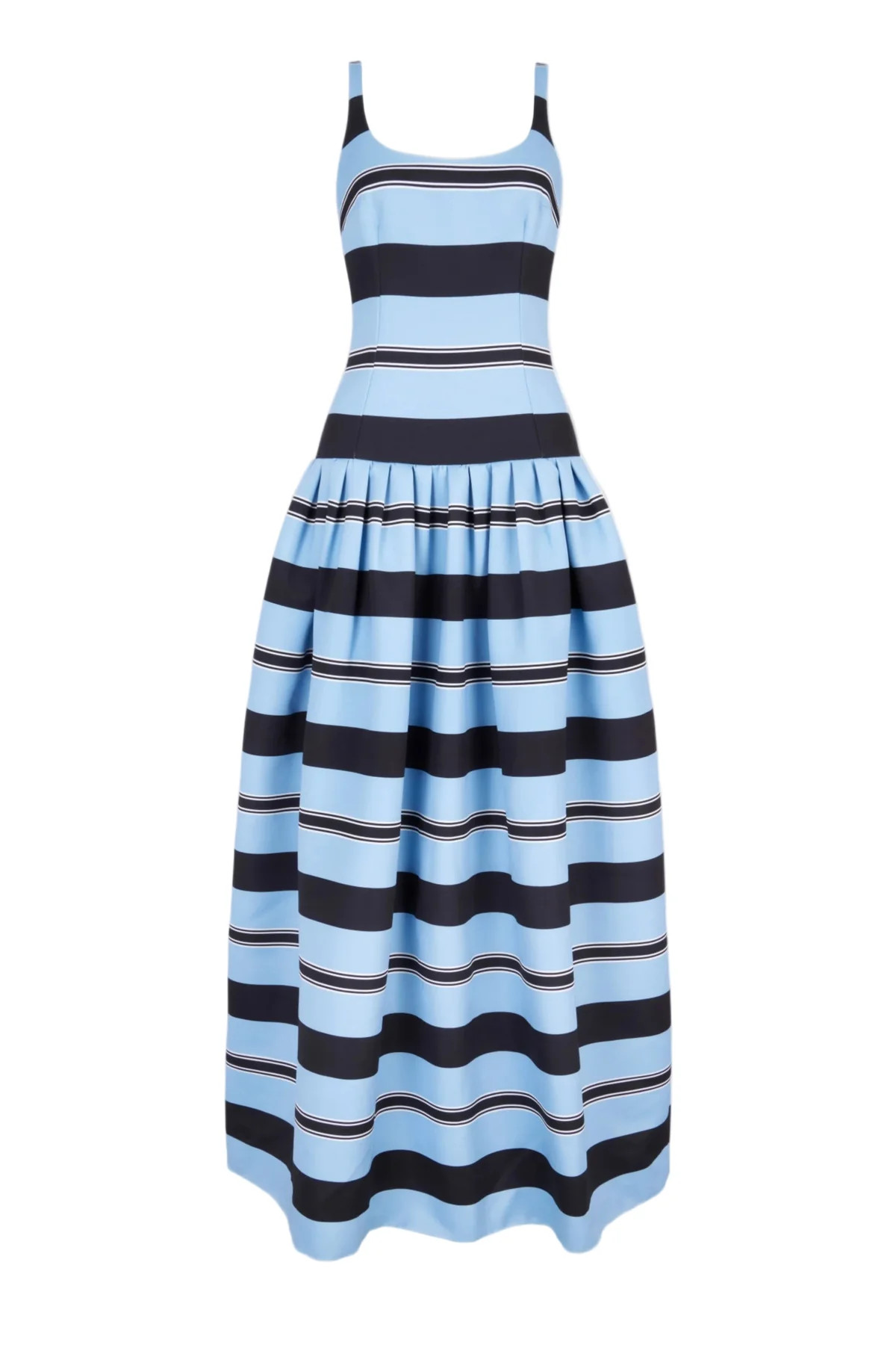 Tristesse Dress in Blue & Black Taffeta Faille | Over The Moon