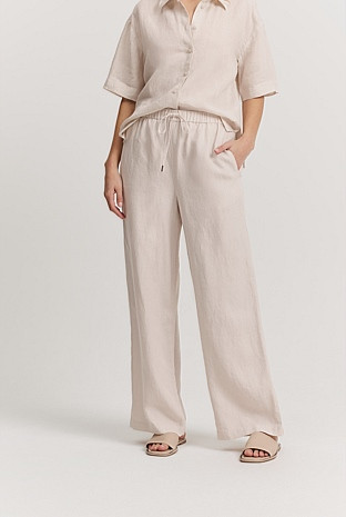 Organically Grown Linen Pull-on Pant | Country Road