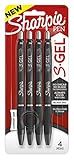 Sharpie S-Gel, Gel Pens, Ultra Fine Point (0.38mm), Black, 4 Count | Amazon (US)