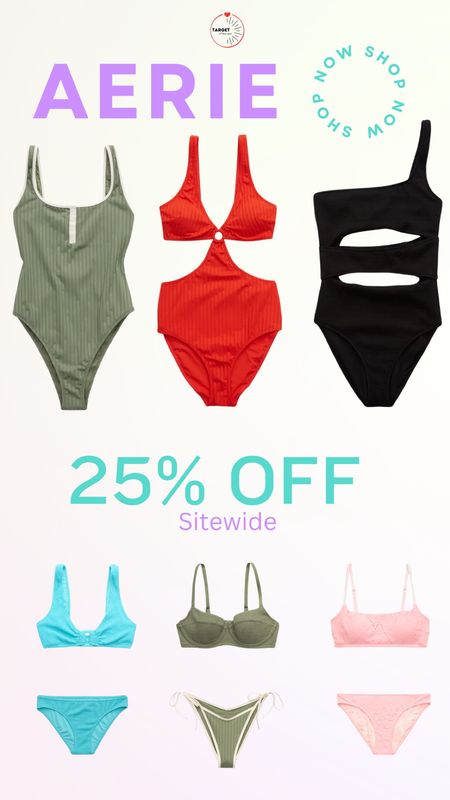 Aerie Swimwear 25% off Sitewide LTK Spring Sale Bikini Tops, Bikini Bottoms, and One Piece Swimwear #aerie #aerieswim #swimwear #ltkshop #aeriesale

#LTKSpringSale #LTKtravel #LTKswim