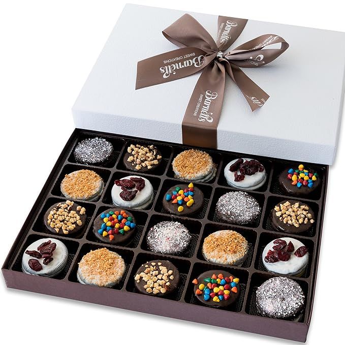 Barnett’s Holiday Gift Basket – Elegant Chocolate Covered Sandwich Cookies Gift Box – Uniqu... | Amazon (US)