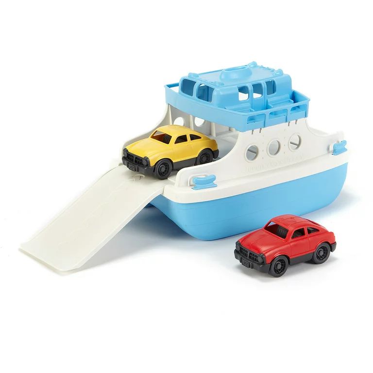 Green Toys Ferry Boat with Mini Play Vehicle Car Bath Toys, 100% Recycled Plastic | Walmart (US)