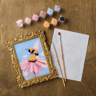 Bee & Flowers Paint-by-Number Framed Mini Kit by Artist's Loft® | Michaels Stores