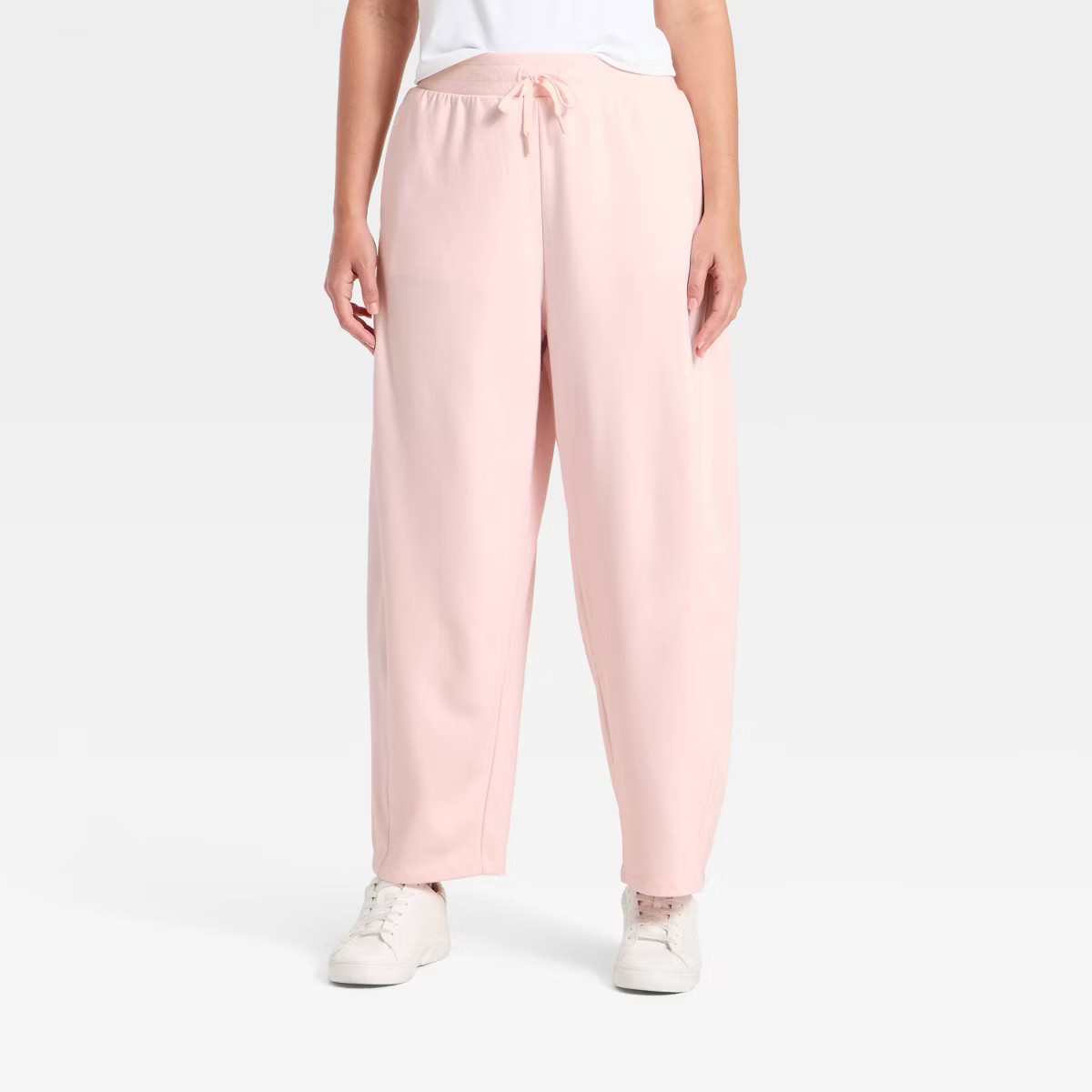 Women's Active Comfort French Terry High-Rise Barrel Leg Sweatpants - All In Motion™ | Target