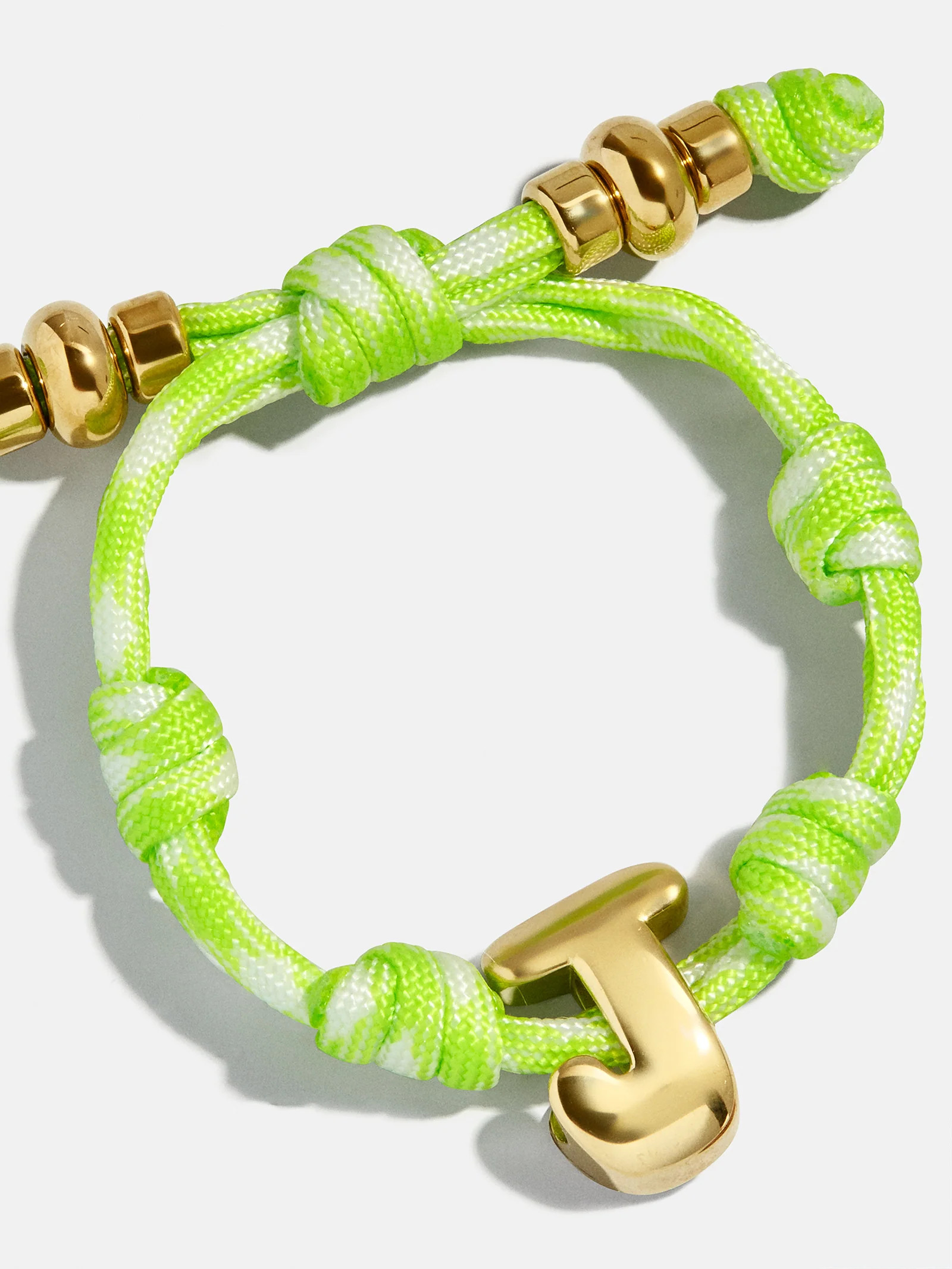 Knotty Initial Bracelet - Lime Green | BaubleBar