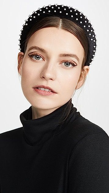 Velvet Pearl Padded Headband | Shopbop