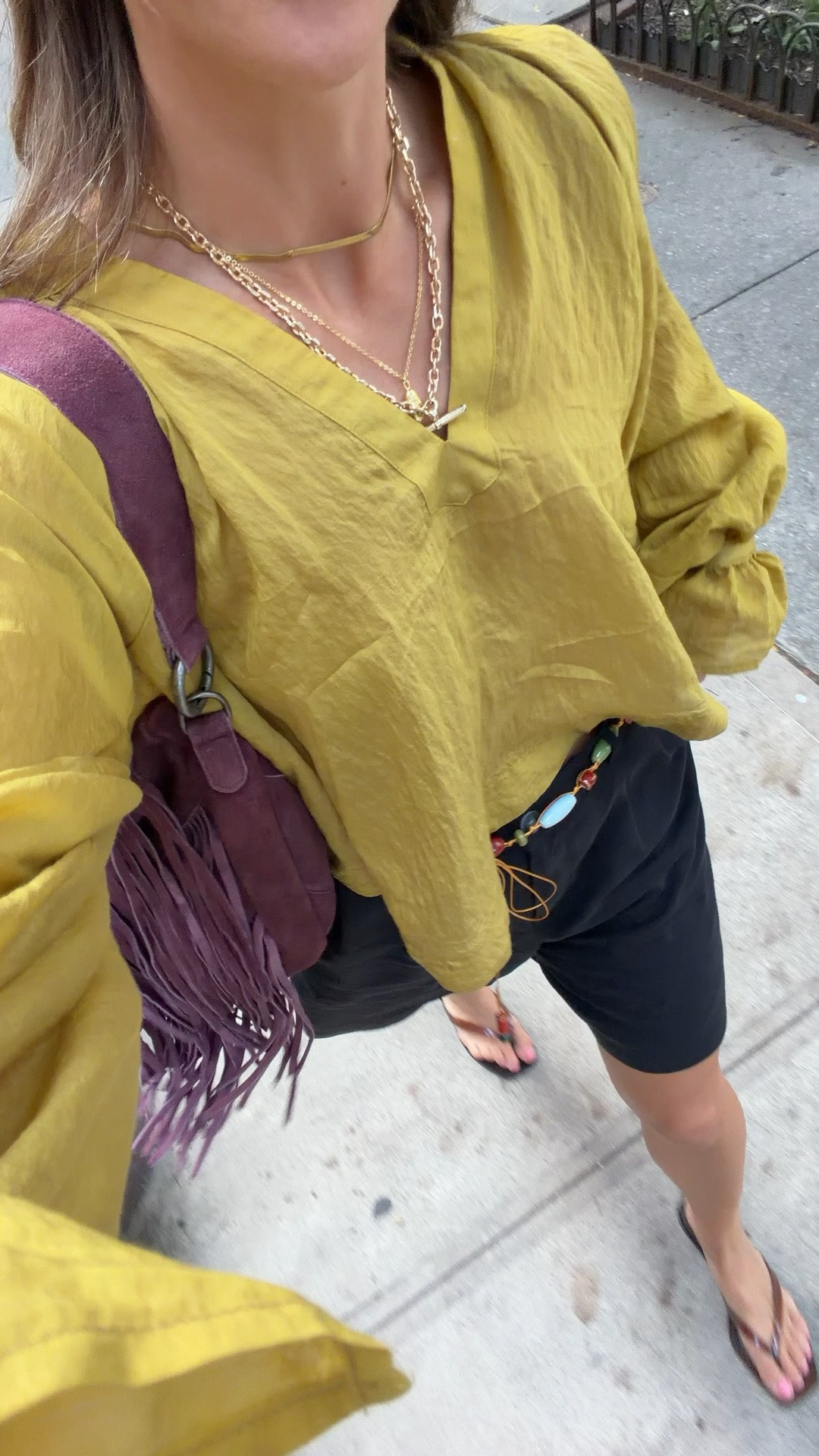 Outfit for a Night out in Brooklyn and manhattan! This purple fringe suede hobo bag is my new personality I love it. Love the color combo with the chartreuse top too!