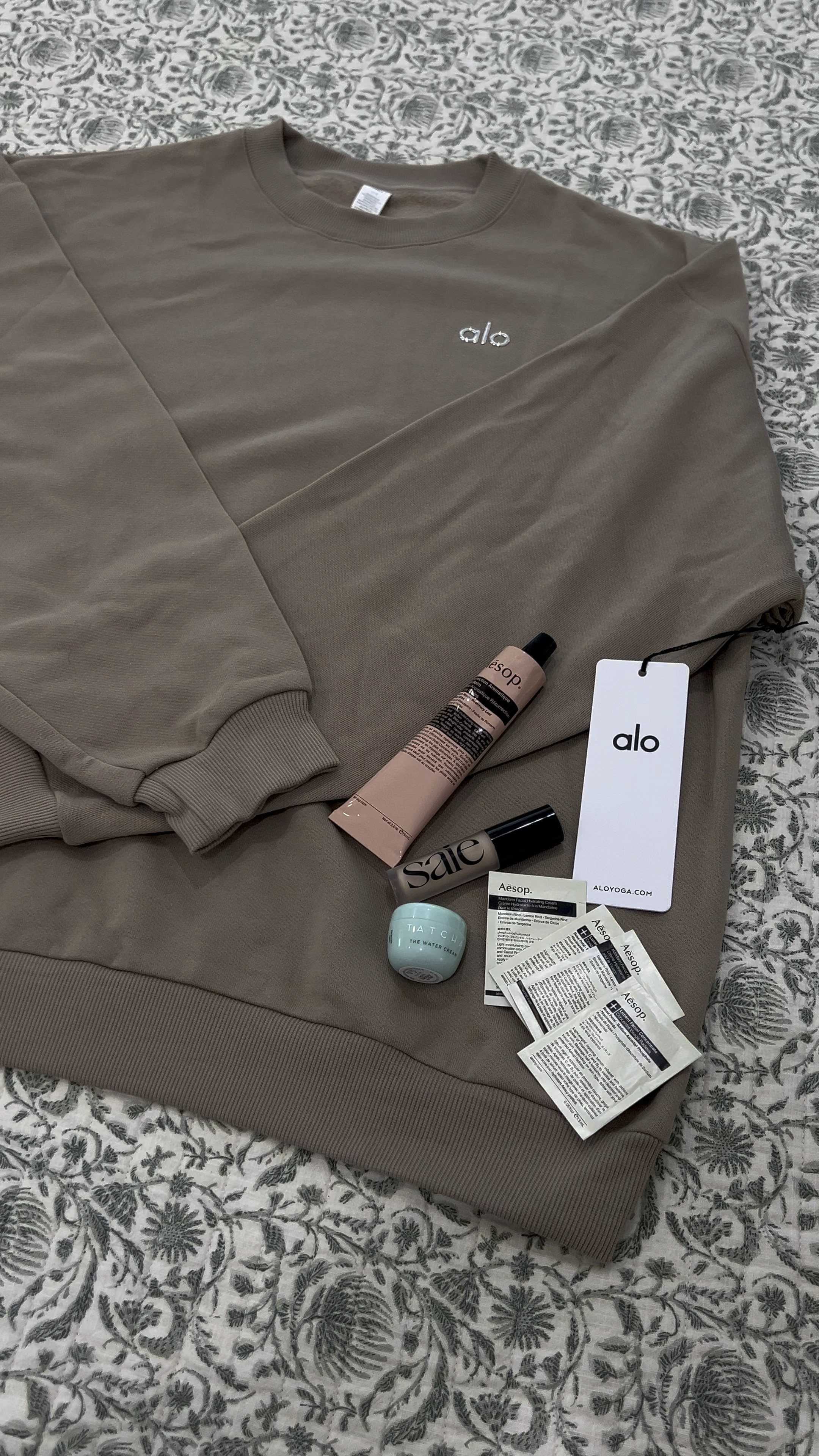 Mall Haul! 
Got a large in the Alo sweatshirt for a cozy fit. 
I wear shade 3 in the Saie concealer
Resurrection scent in the Aesop hand cream- it smells AMAZING.

#LTKFindsUnder50 #LTKMidsize #LTKStyleTip