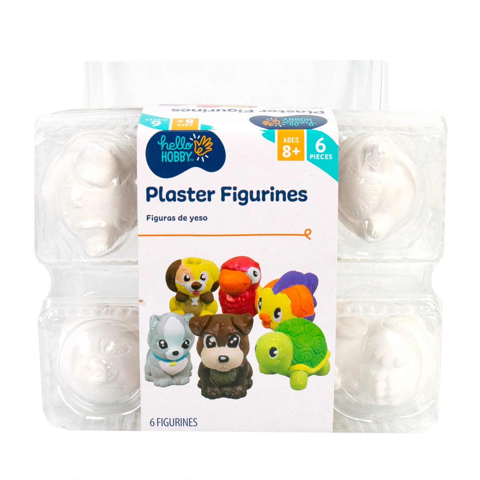 Hello Hobby White Plaster Animal Figurines, 6 Pieces | Walmart (US)