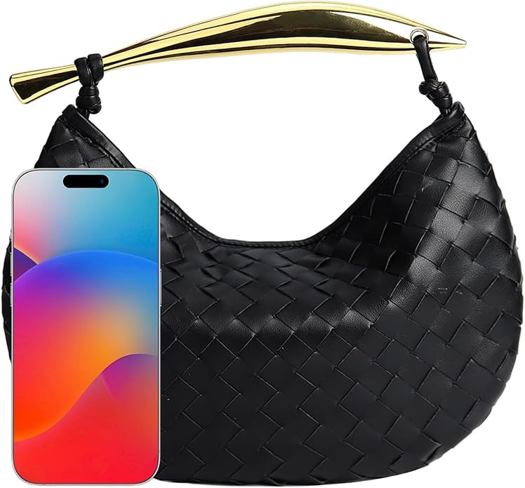 Woven Leather Dumpling Bag Dinner Handbag For Women Purse Hobo Bag Knotted Clutch Bag Evening Bag... | Amazon (US)