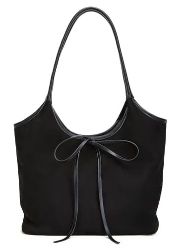 Vintage French Bow Tote Bag Large Capacity Hobo Bag Shoulder Bag Satchel Purse Chic Underarm Bag for Women Girls | Amazon (US)