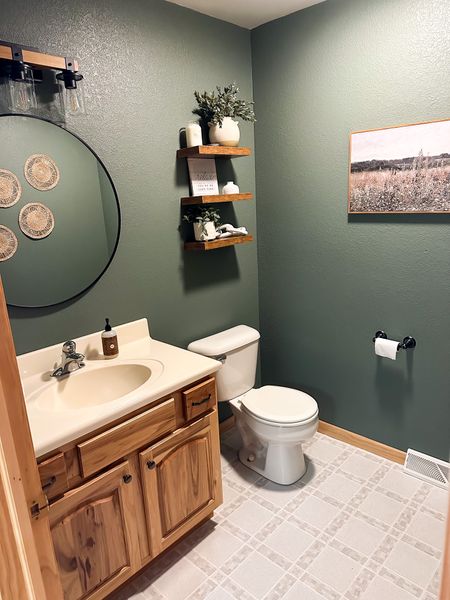 Small bathroom at the cabin. Linking what I can. Most things are from Amazon. 

#LTKhome #LTKfindsunder100