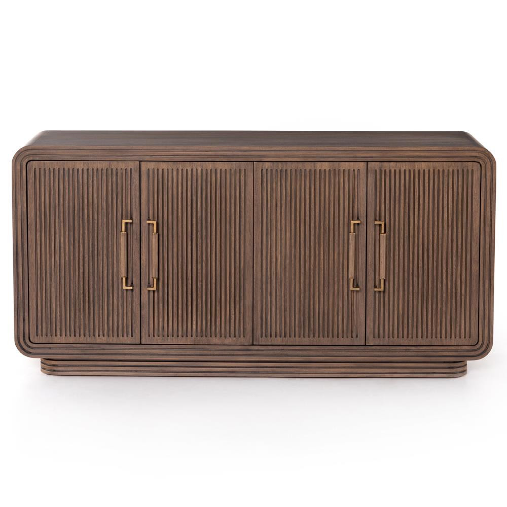 Ryan Global Bazaar Brown Mahogany Wood Sideboard | Kathy Kuo Home