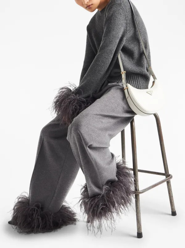 Prada Arqué Leather Shoulder Bag - Farfetch | Farfetch Global