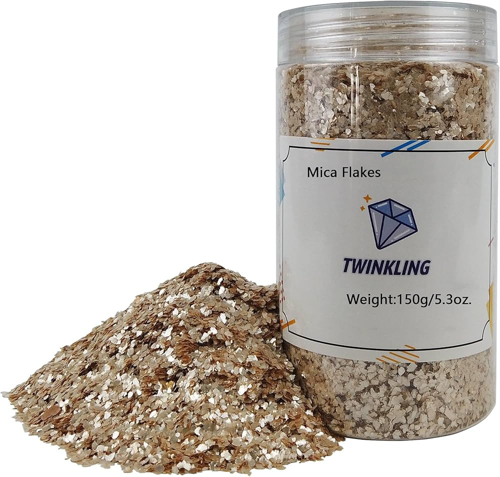 TWINKLING Natural Colored Mica Flakes, Gilding Flakes, Mica Flakes Glitter,Mica Flakes Leaf for D... | Amazon (US)