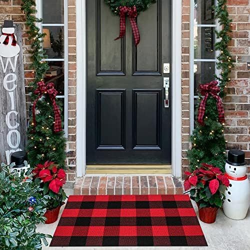 Christmas Door Mat Outdoor - Door Mat - 23x36 Buffalo Plaid Outdoor Rug - Welcome Mats Outdoor - ... | Amazon (US)
