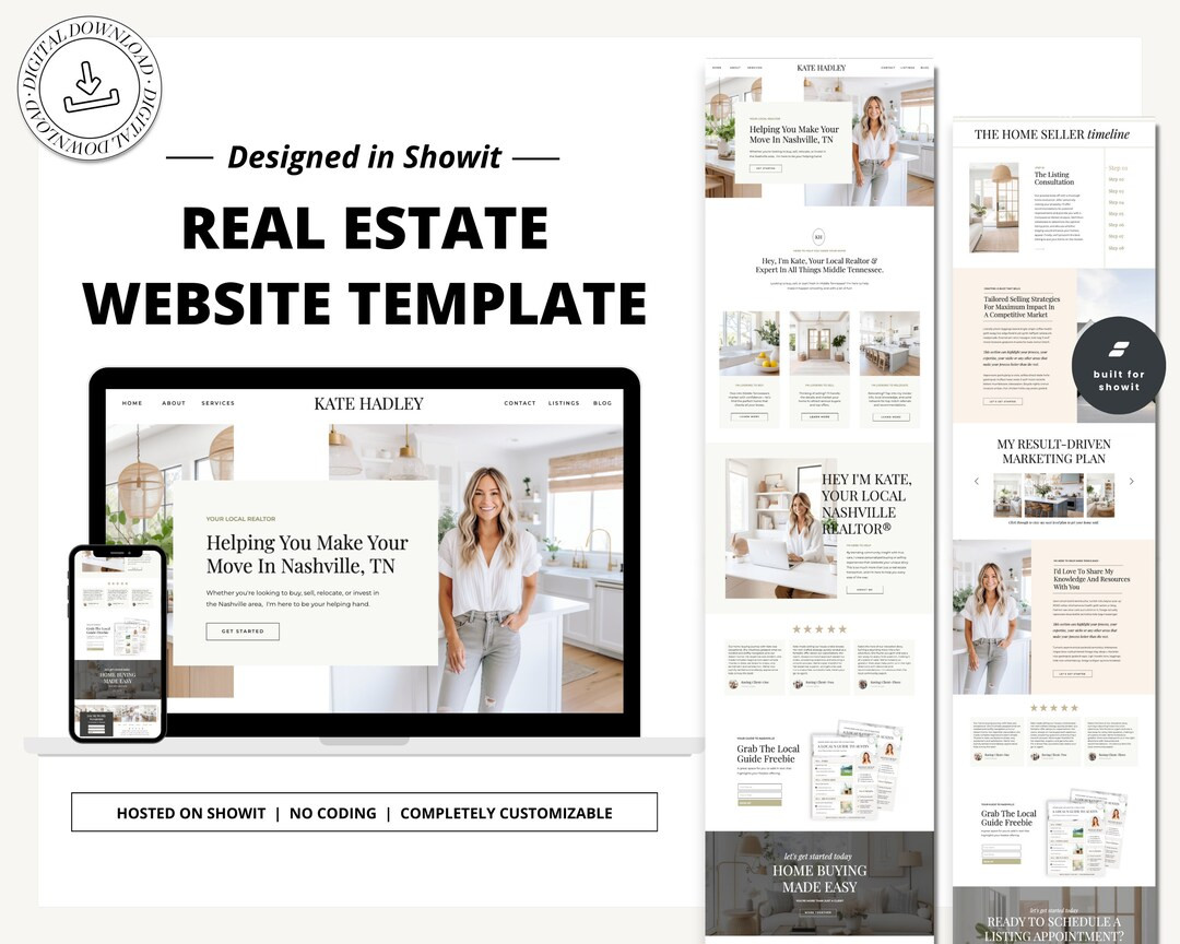 Real Estate Showit Website | Real Estate Agent Website Template | Showit Website Template | Websi... | Etsy (US)