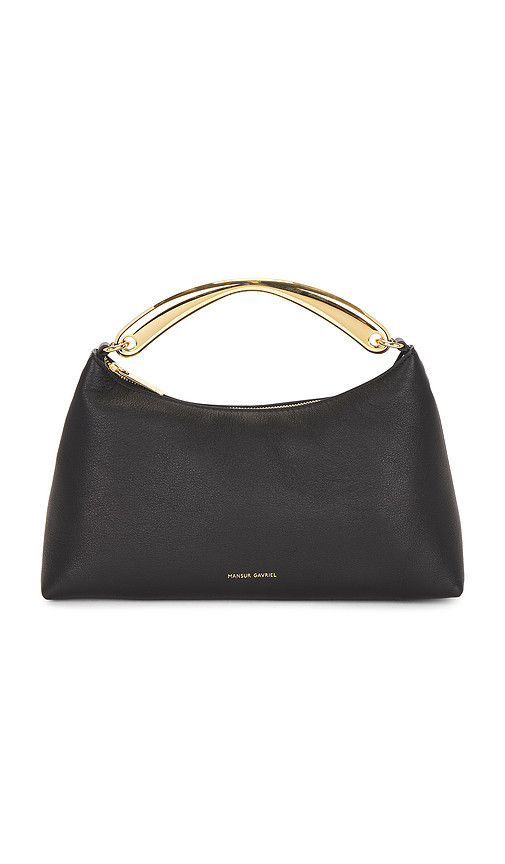 Mansur Gavriel Metal Handle Rhea Bag in Black. | Revolve Clothing (Global)