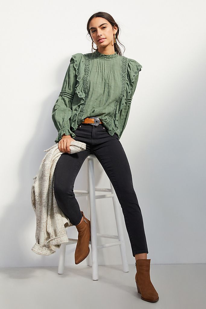 Paige Hoxton High-Rise Skinny Ankle Jeans | Anthropologie (US)