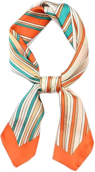 ANDANTINO 100% Mulberry Silk Scarf -21” Lightweight Square Neckerchief – Breathable Digital P... | Amazon (US)