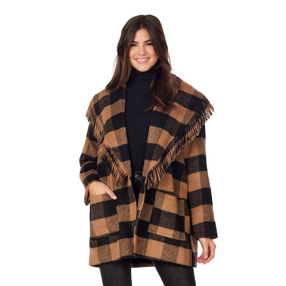 Mud Pie Women Hartford Fringe Coat | Amazon (US)