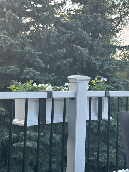 Deck rail planters I have and love. Perfect if you don’t like lots of pots on your deck!

#LTKhome #LTKfindsunder100 #LTKSeasonal