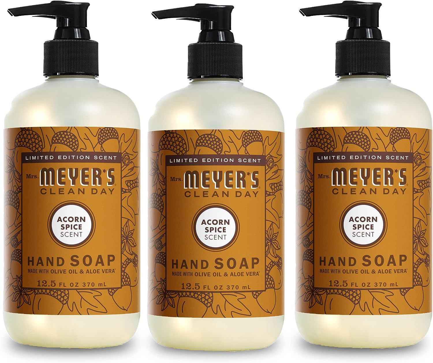 Mrs. Meyer's Hand Soap, Made with Essential Oils, Biodegradable Formula, Limited Edition Acorn Sp... | Amazon (US)