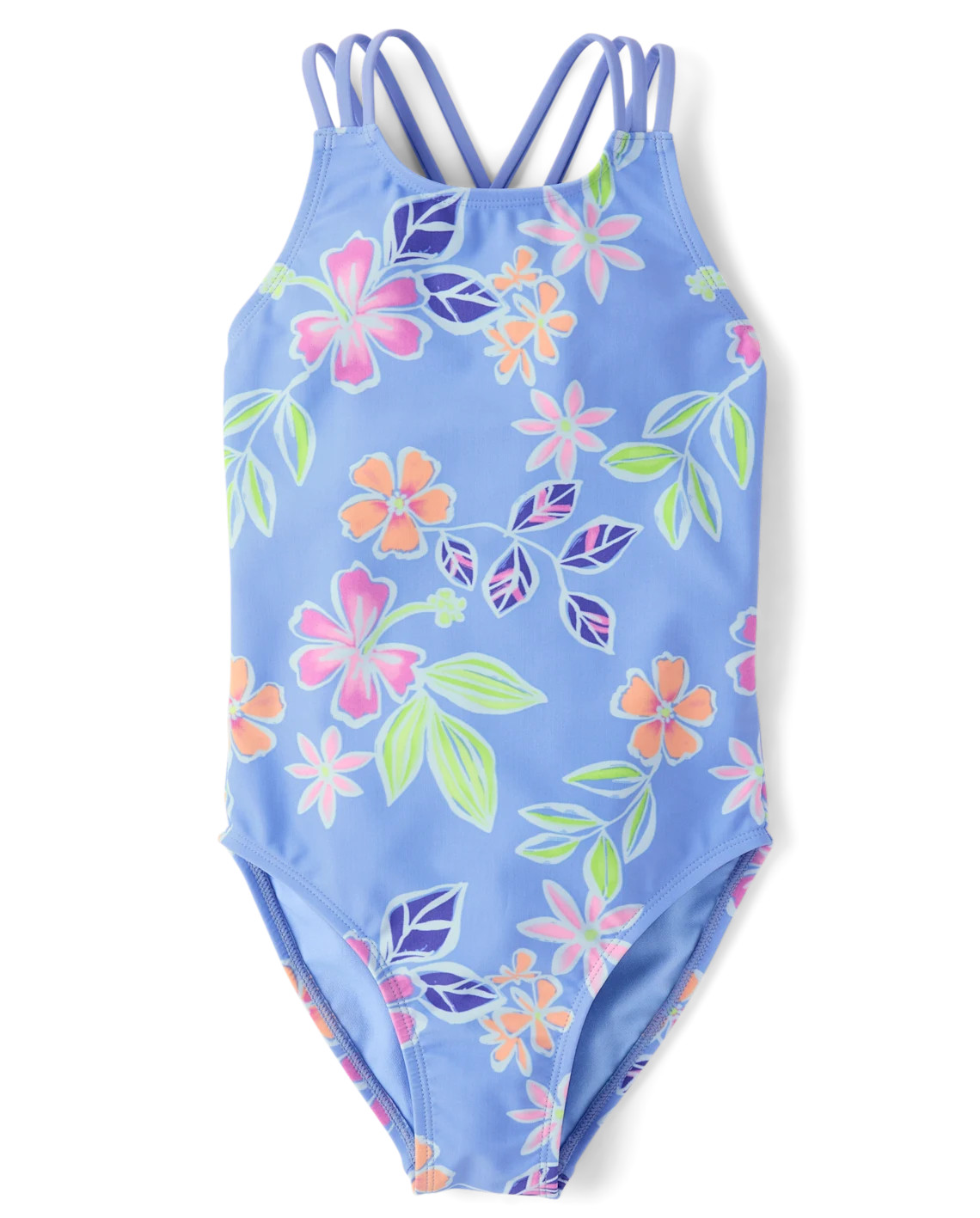 Girls Print Cross Back One Piece Swimsuit - blue | The Children's Place