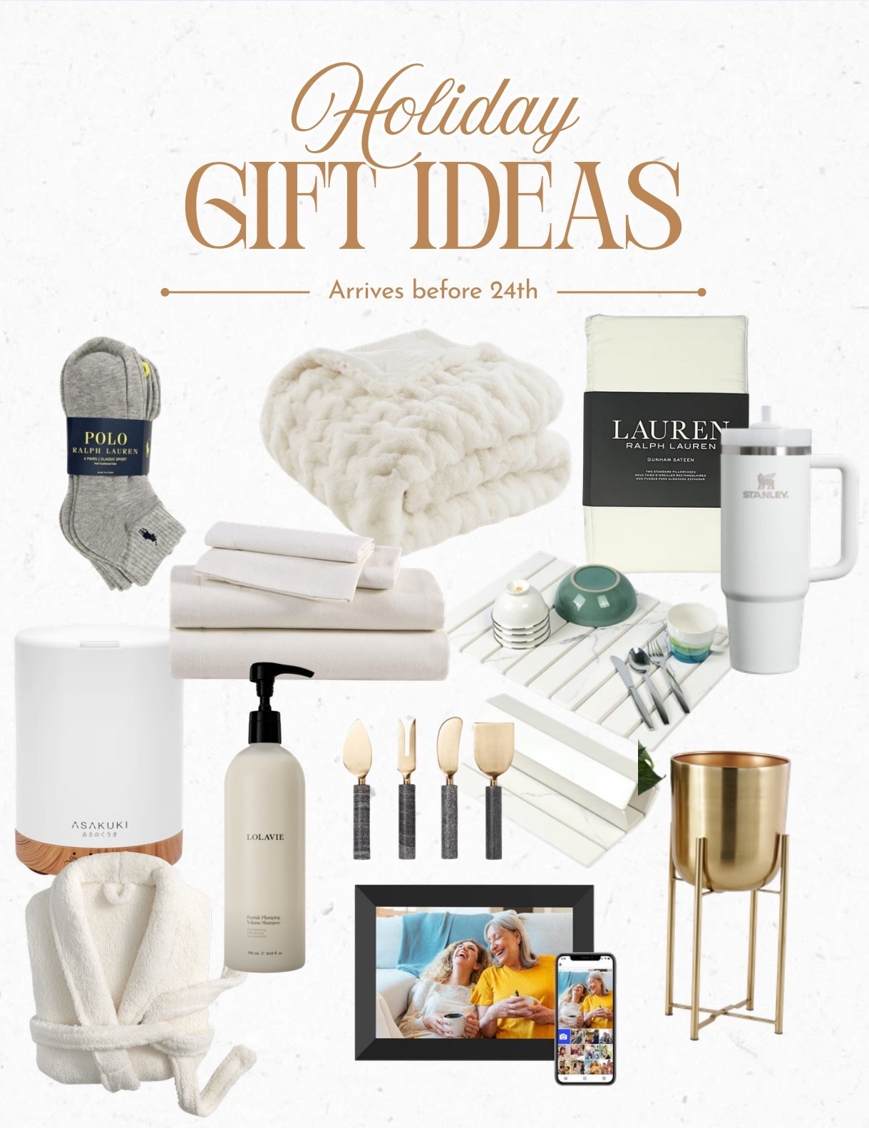 Gift guide for items that will arrive before Christmas! 


#LTKHoliday #LTKHome #LTKGiftGuide