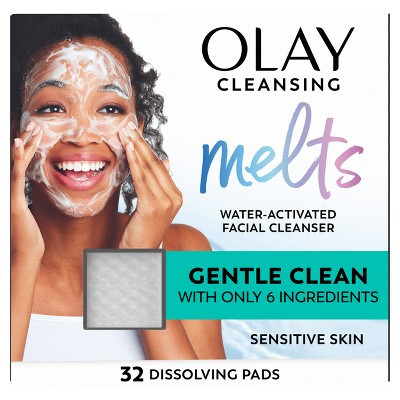 Olay Cleansing Melts Gentle Fragrance Free Face Cleanser - 32ct: Paraben-Free, Sulfate-Free, For Sensitive Skin | Target