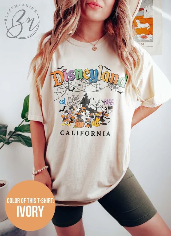 Vintage Disneyland Halloween Comfort Color Shirt, Retro Mickey And Friends, Disneyland Est 1955 S... | Etsy (US)