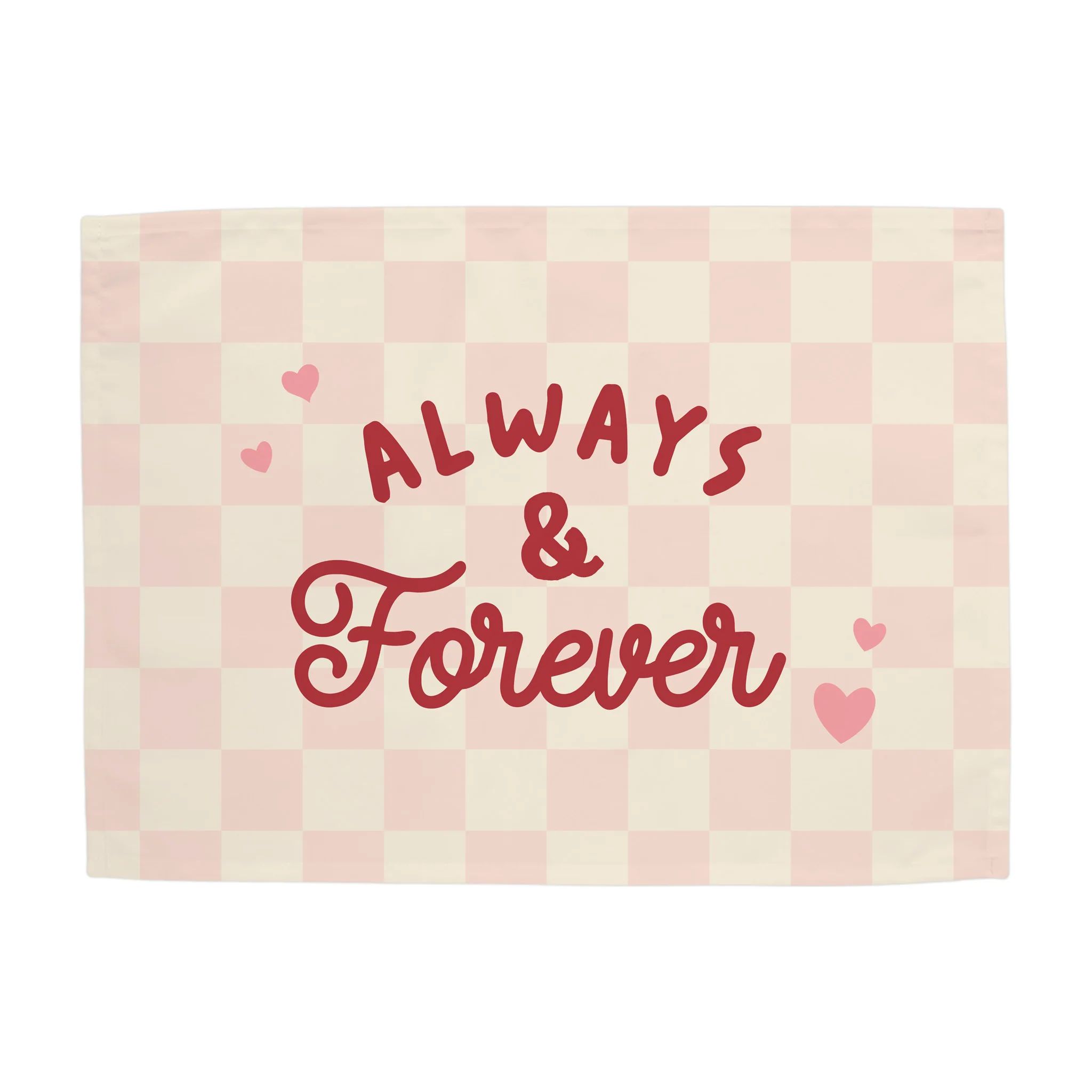 {Pink Check} Always & Forever Banner | Hunny Prints