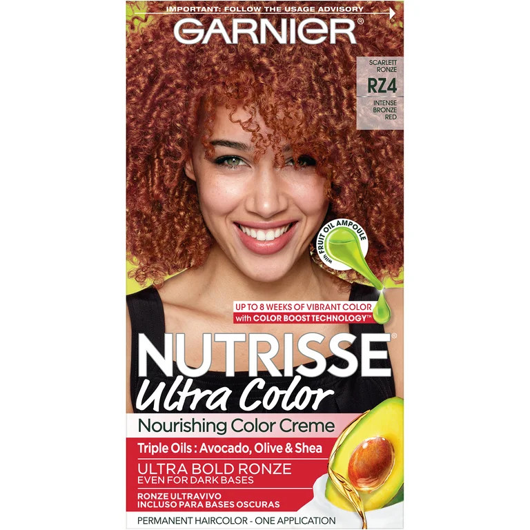 Garnier Nutrisse Nourishing Hair Color Creme, RZ4 Intense Bronze Red | Walmart (US)