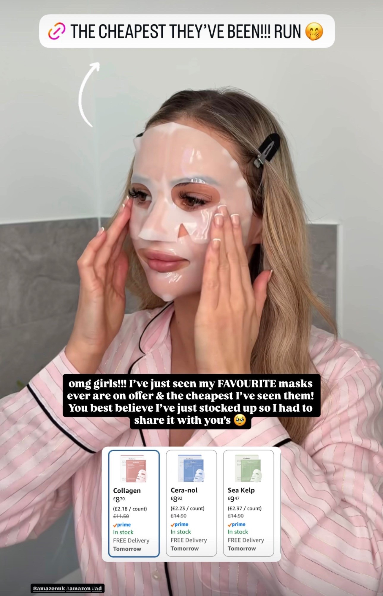 girllllls run 🏃‍♀️ 🤭

My favourite face masks are down to the best price I’ve seen!!! They honestly leave your skin feeling incredible, so I’ve just stocked up he he xxxx

#amazonu @amazonuk #ad