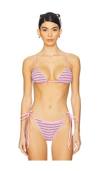 Bond Eye Luana Triangle Bikini Top in Pink. | Revolve Clothing (Global)