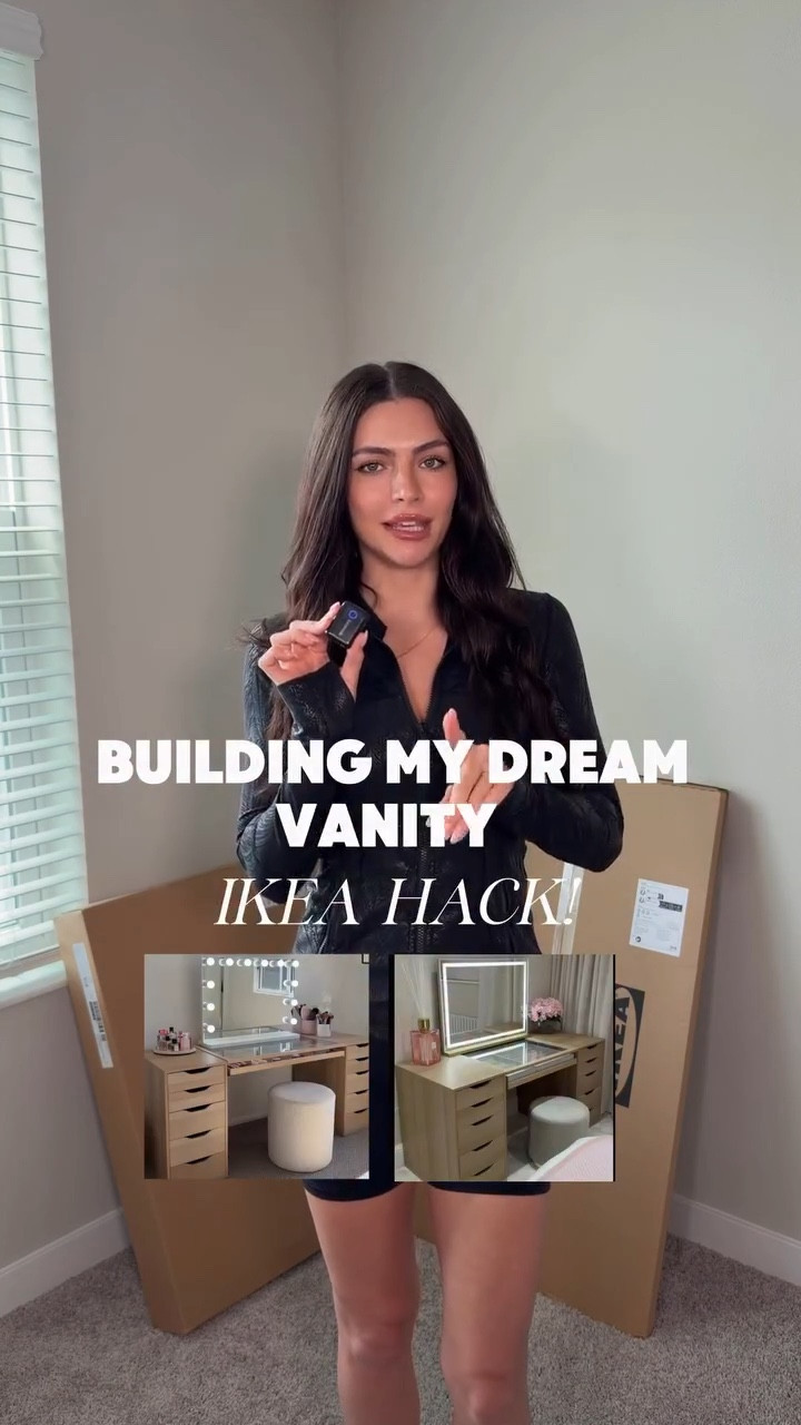 Building my dream vanity from @ikeausa ! Everything is linked in my LTK & shopmy🤍

••••••
#makeup #vanity #makeuproom #homedecor