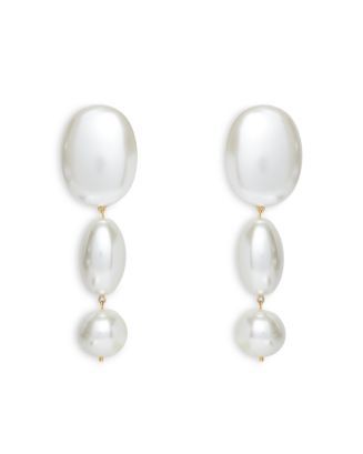 Imitation Pearl Bubble Linear Drop Earrings in 14K Gold Plated | Bloomingdale's (US)