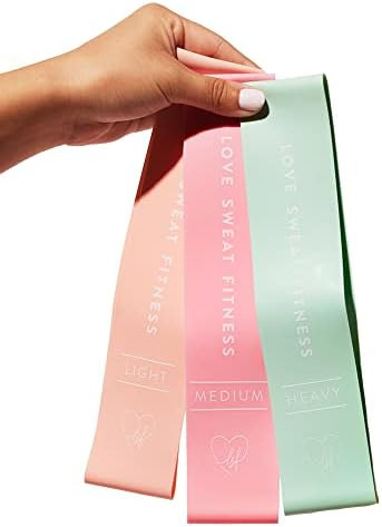 Love Sweat Fitness Resistance Booty Bands | Loops Bands, Set of 3 + Carry Bag | Amazon (US)