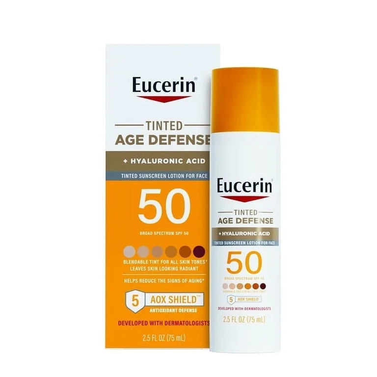 Eucerin Loción Protectora Solar Facial con Protección contra la Edad Teñida para Adultos, spf ... | Walmart (US)