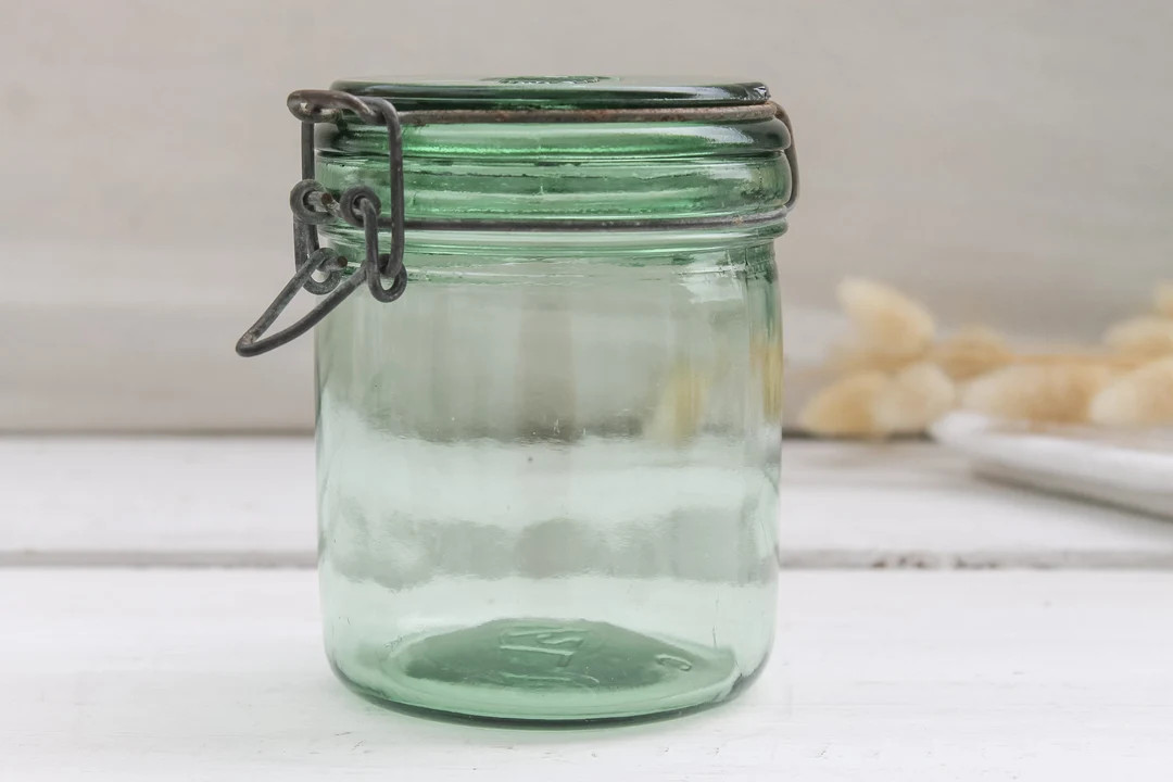 Antique French Solidex Green Emerald Canning Jar - Rustic Farmhouse Kitchen Storage Container - M... | Etsy (US)