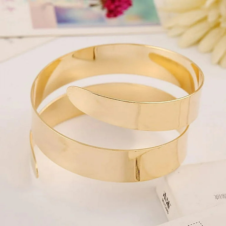 Grandest Birch Women's Punk Simple Coiled Spiral Upper Arm Cuff Armlet Armband Bangle Bracelet Ir... | Walmart (US)