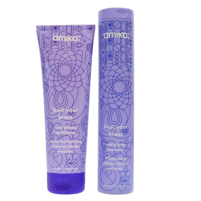 Amika Bust Your Brass Cool Blonde Shampoo 10 oz & Conditioner 8.45 oz Combo Pack | Walmart (US)