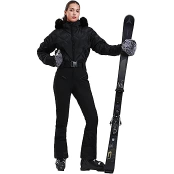 GSOU SNOW Womens Ski Suits Down One Piece Snowsuit Waterproof Snowboard Jumpsuits Winter Ski Outf... | Amazon (US)