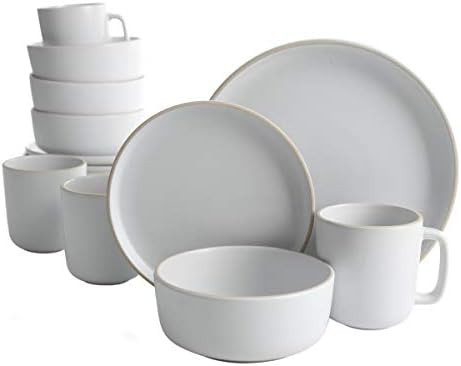 Gibson Home Zuma 16 Piece Round Kitchen Dishes, Plates, Bowls, Mugs Dinnerware Sets, Service for Fou | Amazon (US)