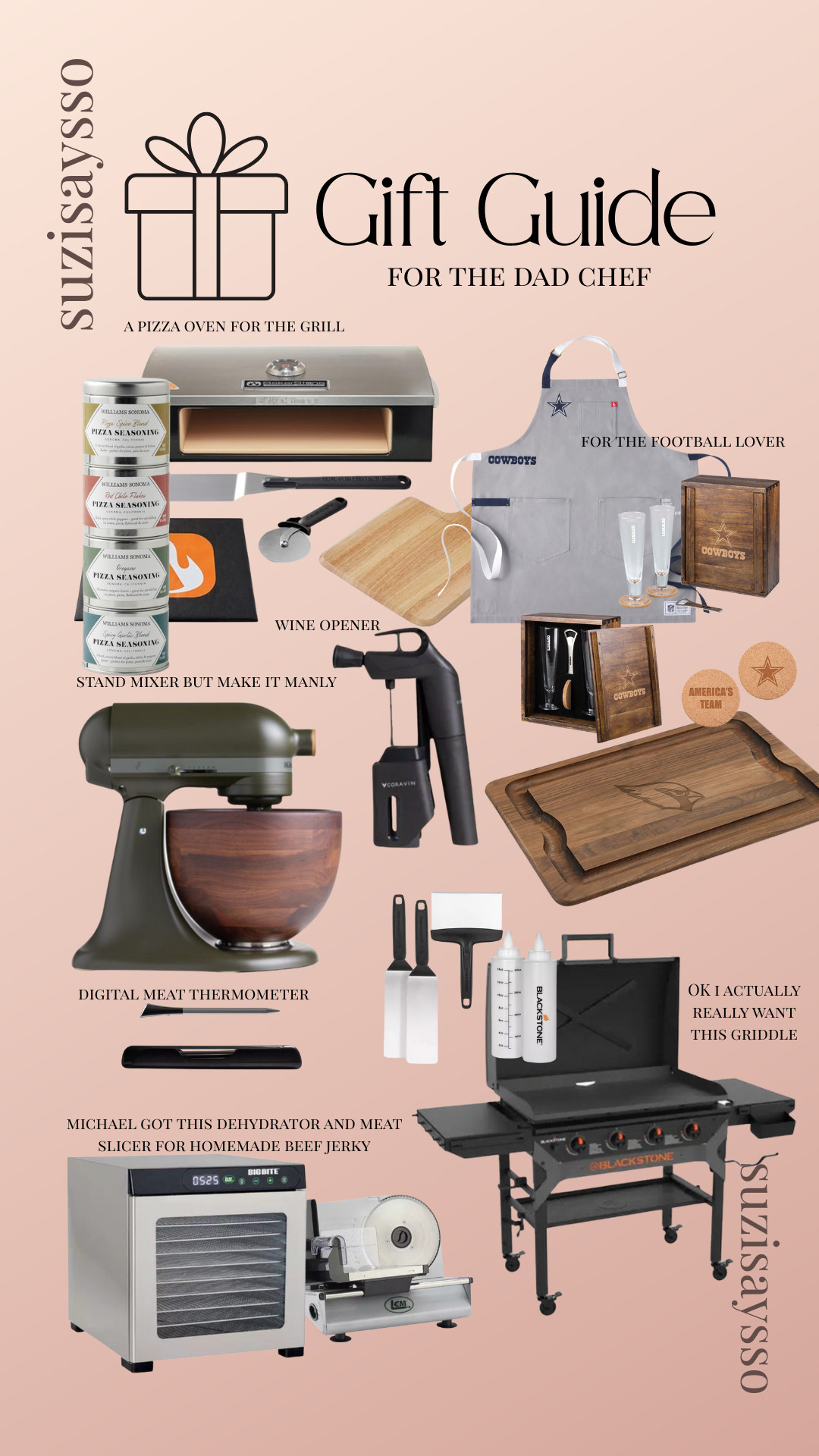 🔥 Gift Guide for the Dad Chef 🔥
For the guy who claims he “doesn’t need anything”… but somehow needs a griddle, digital thermometer, and a pizza oven for the grill 🍕🍔 From kitchen gadgets to tailgate favorites, these are the gifts he’ll actually use (and brag about).

Shop them all below ⬇️
#GiftsForHim #DadChef #MensGiftGuide #HolidayGifts #GiftIdeas  

 #LTKGiftGuide #LTKHoliday #LTKHome