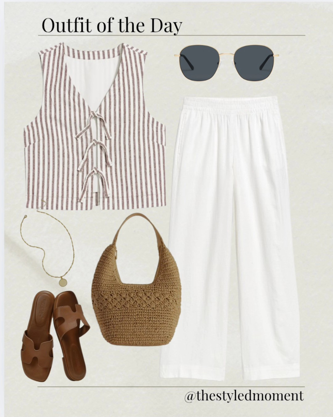 Casual summer vacation outfit, linen tie front vest, white linen wide leg pantsOld navy outfit on sale

#LTKTravel #LTKMidsize #LTKSaleAlert