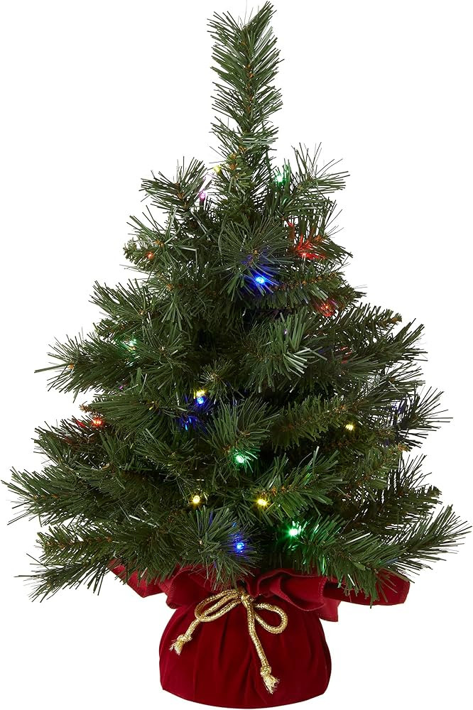 National Tree Company Pre-lit Artificial Mini Christmas Tree | Includes Multi-Color LED Lights an... | Amazon (US)